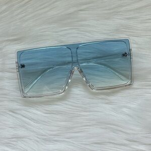 Blue Gradient Oversized Sunglasses